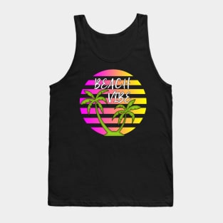 Beach Vibes Palm Trees Sunset Tank Top